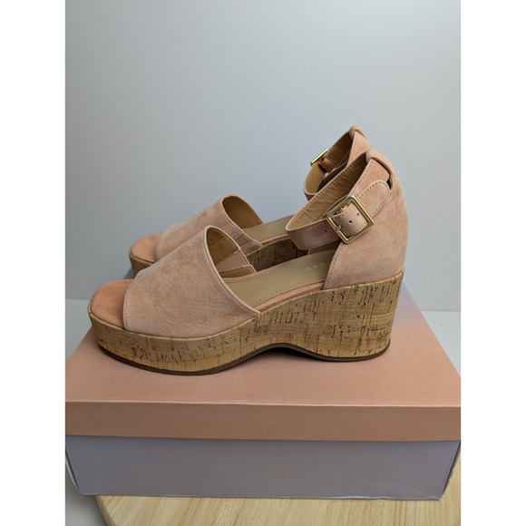 Lisa Vicky Laud Platform Wedge Sandals Womens 8 M Canyon Sun Ankle Strap Suede - Picture 1 of 10
